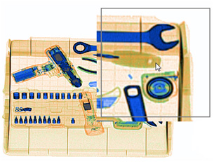 安檢機圖像局部放大